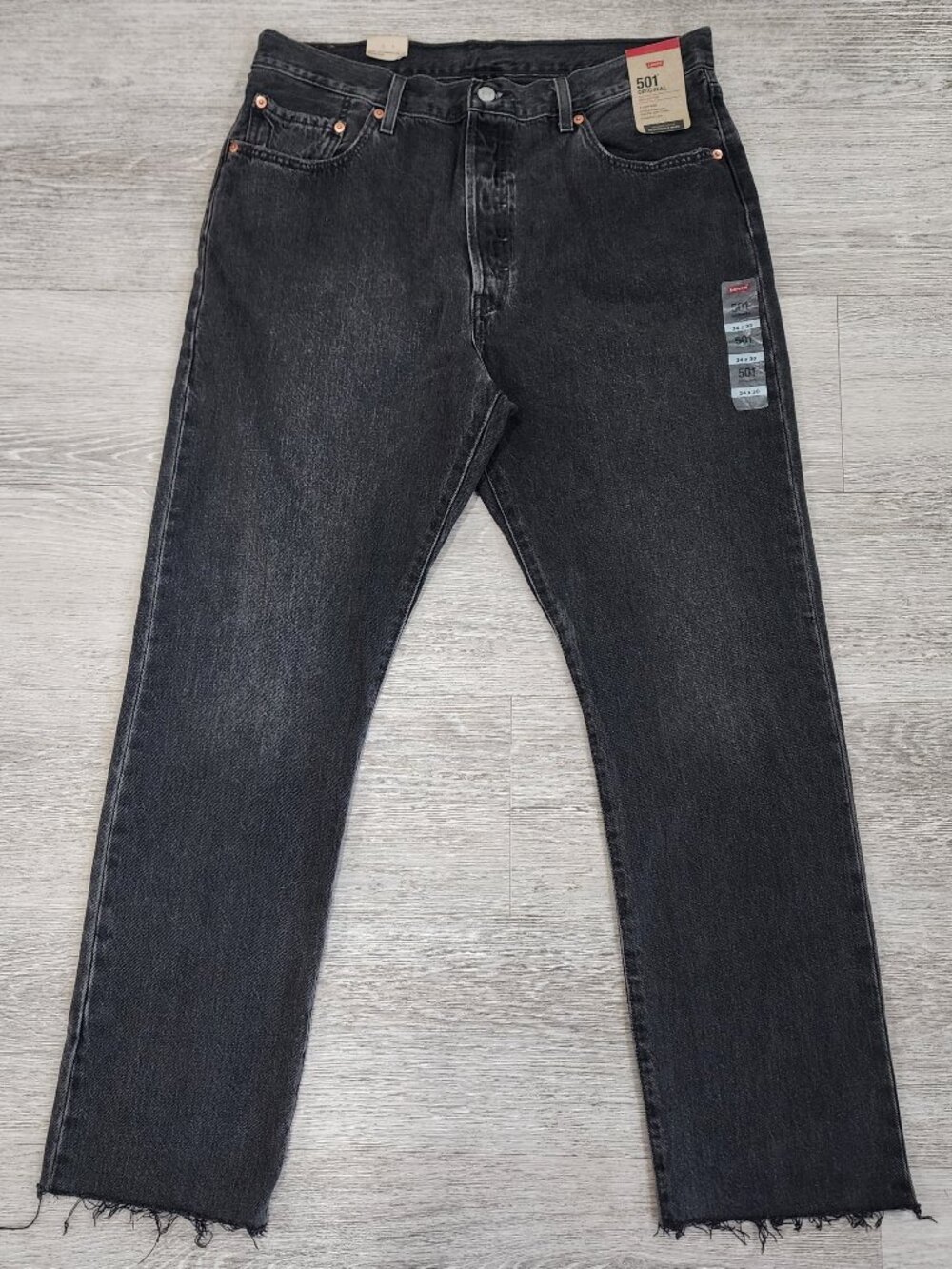 Levi's 501 Original Denim Jeans Straight Leg Button Fly Men's W34 L30 Cotton NWT